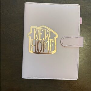 Pink Planner with Gold 'New Home' Design